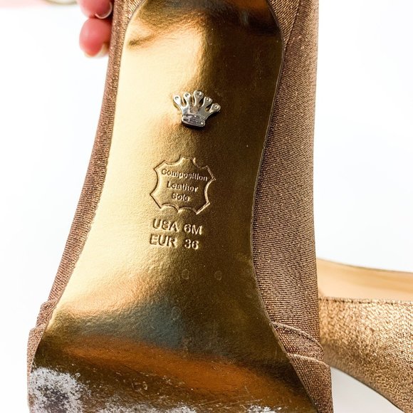 Nina vesta bronze peep toe pump 6 - Picture 6 of 7